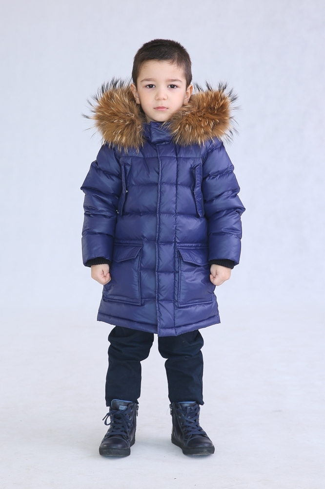  Пальто синий